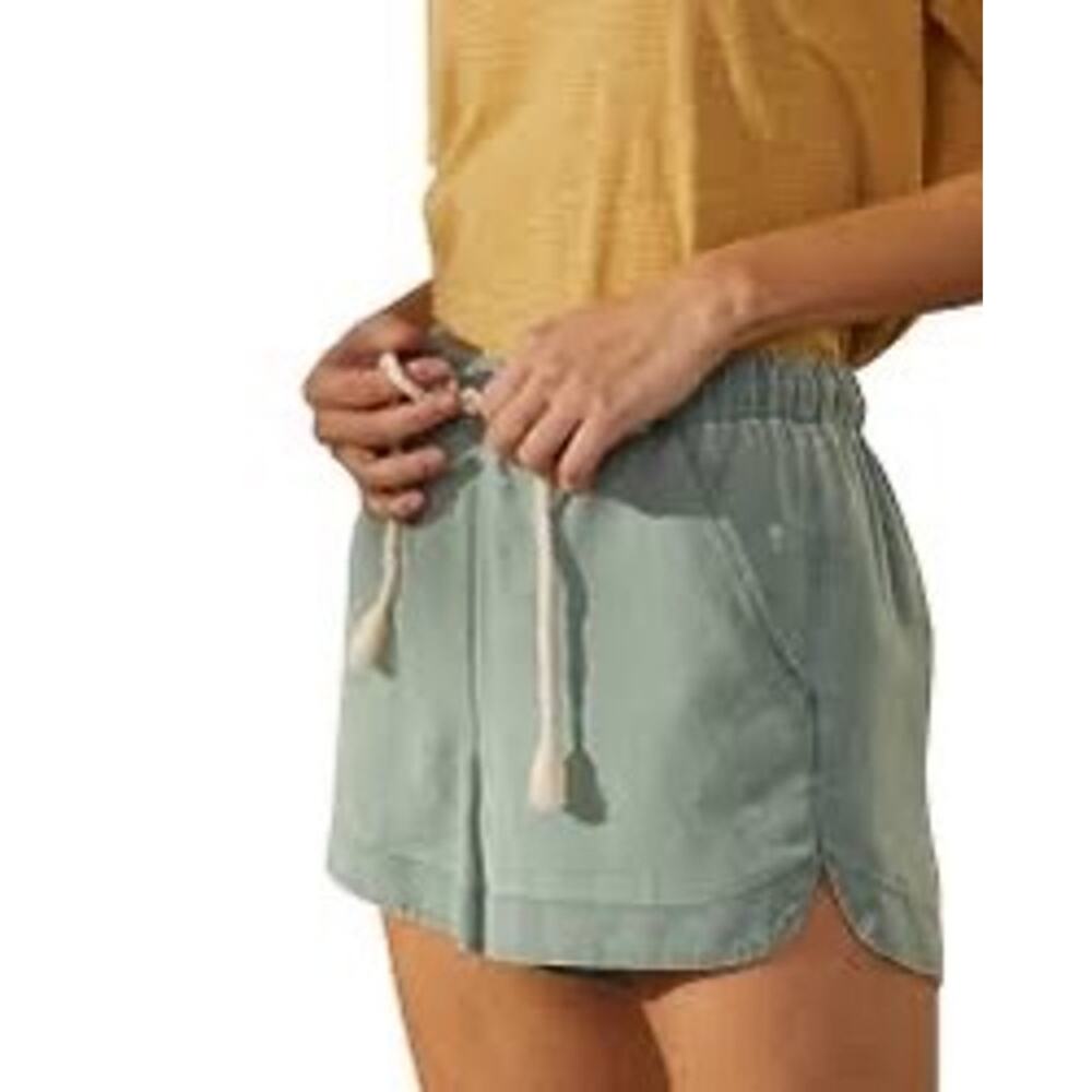 Hang Ten Santa Teresa Sage Green Linen Shorts Size M